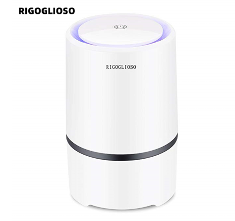RIGOGLIOSO Air Purifier Air Cleaner for Home HEPA Filters 5v USB 